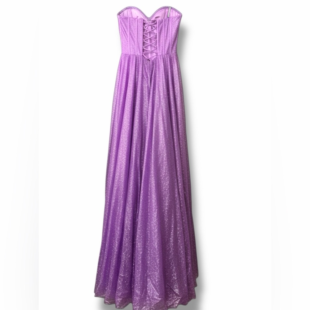 Alyce Paris 61601 Orchid Glitter Corset Prom Gown Size 2 NWT - Picture 4 of 13